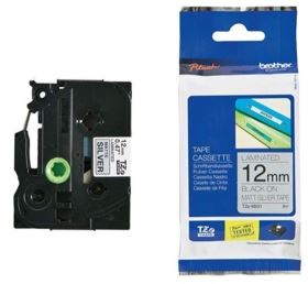 Nhãn in Brother TZE-M931, Black on Matt Silver, 12mm x 8m