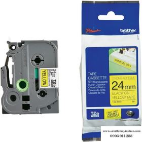 Nhãn in Brother TZE-S651, Black on Yellow, 24mm x 8m