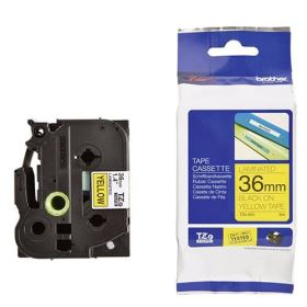 Nhãn in Brother TZe-661, Black on Yellow, 36mm x 8m