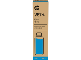 HP V87XL 500ml Cyan Bottled Ink Cartridge (7FN95A)