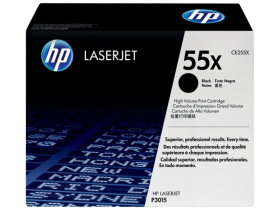 HP 55X High Yield Black Original LaserJet Toner Cartridge (CE255X)