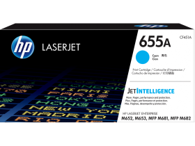 HP 655A Cyan Original LaserJet Toner Cartridge (CF453A)