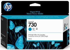 HP 730 130-ml Cyan DesignJet Ink Cartridge (P2V62A)