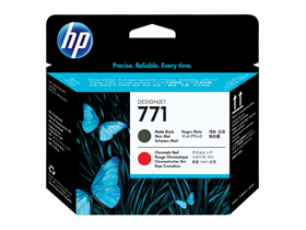 HP 771 Matte Black/Chromatic Red DesignJet Printhead (CE017A)