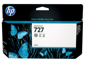 HP 727 130-ml Gray DesignJet Ink Cartridge (B3P24A)
