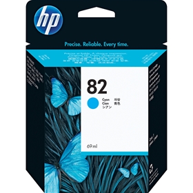 HP 82 69-ml Cyan DesignJet Ink Cartridge (C4911A)