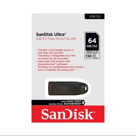 USB SanDisk Ultra 64GB CZ48 – USB 3.0, Tốc Độ Cao, Thiết Kế Đen Sang Trọng (SDCZ48-064G-U46)