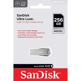 USB SanDisk Ultra Luxe 256GB CZ74 – USB 3.2 Gen 1, Vỏ Kim Loại Nguyên Khối, Tốc Độ Cao (SDCZ74-256G-G46)