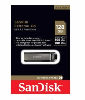 USB SanDisk Extreme Go 128GB CZ810 – USB 3.2, Vỏ Kim Loại, Tốc Độ Siêu Nhanh (SDCZ810-128G-G46)