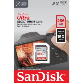 Thẻ nhớ SanDisk Ultra 256GB SDXC – UHS-I, Class 10, Tốc độ đọc 150MB/s (SDSDUNC-256G-GN6IN)