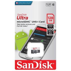 Thẻ nhớ SanDisk Ultra 128GB microSDXC – Class 10, UHS-I, tốc độ 100MB/s, bảo hành 7 năm (SDSQUNR-128G-GN3MN)