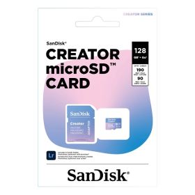Thẻ nhớ SanDisk Extreme 128GB microSDXC – Dòng Creator, UHS-I, V30, Tốc độ 190MB/s Đọc, 90MB/s Ghi (SDSQXAA-128G-GN6MS)