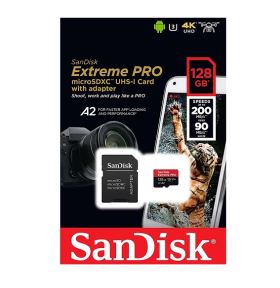 Thẻ nhớ SanDisk Extreme Pro 128GB microSDXC – A2, V30, UHS-I, tốc độ 200MB/s, kèm SD adapter (SDSQXCD-128G-GN6MA)