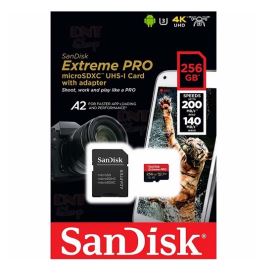 Thẻ nhớ SanDisk Extreme Pro 256GB microSDXC – A2, V30, UHS-I, tốc độ 200MB/s, kèm SD adapter (SDSQXCD-256G-GN6MA)